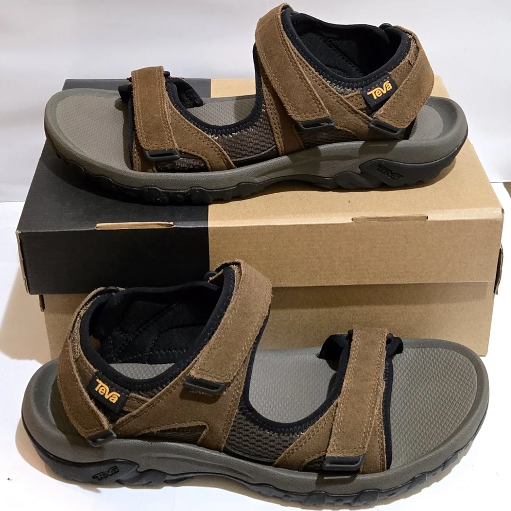 Teva‎ Trailpulse Men's Sandals Brown Hiking Outdoor Velcro Comfort